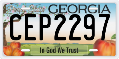 GA license plate CEP2297