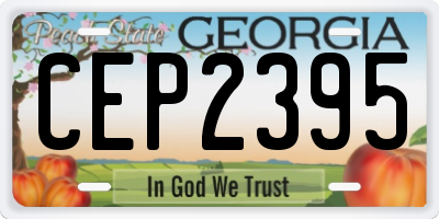 GA license plate CEP2395