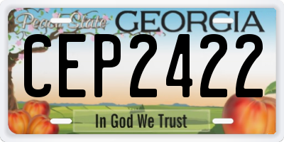 GA license plate CEP2422