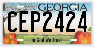 GA license plate CEP2424