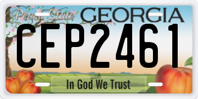 GA license plate CEP2461