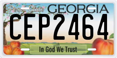 GA license plate CEP2464