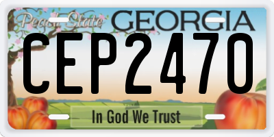 GA license plate CEP2470