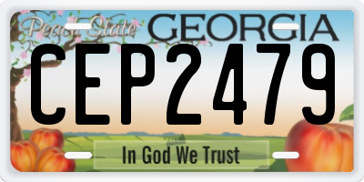 GA license plate CEP2479