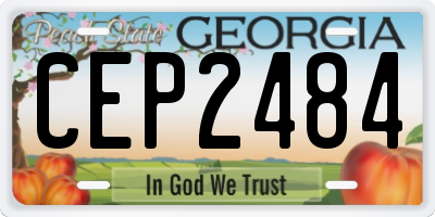 GA license plate CEP2484
