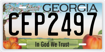 GA license plate CEP2497