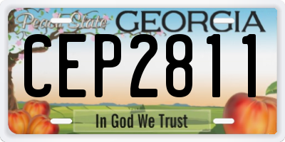 GA license plate CEP2811