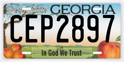 GA license plate CEP2897