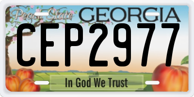 GA license plate CEP2977