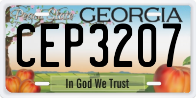 GA license plate CEP3207