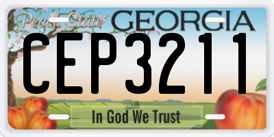 GA license plate CEP3211