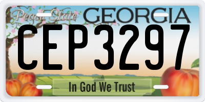 GA license plate CEP3297