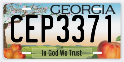 GA license plate CEP3371