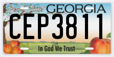 GA license plate CEP3811