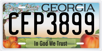 GA license plate CEP3899