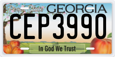 GA license plate CEP3990