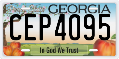 GA license plate CEP4095