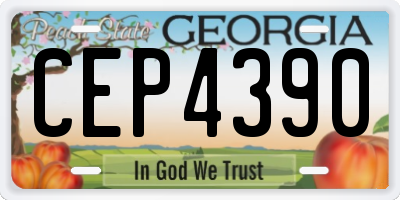 GA license plate CEP4390