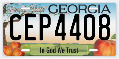 GA license plate CEP4408