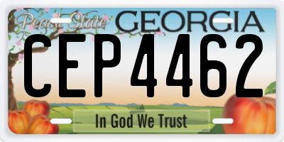 GA license plate CEP4462