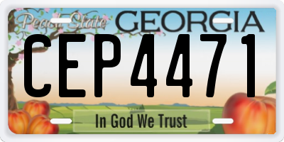 GA license plate CEP4471
