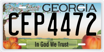 GA license plate CEP4472
