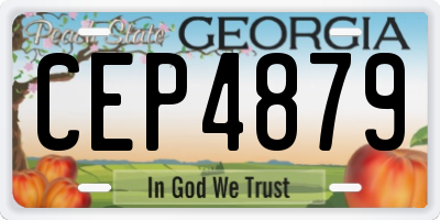 GA license plate CEP4879