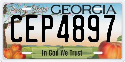 GA license plate CEP4897