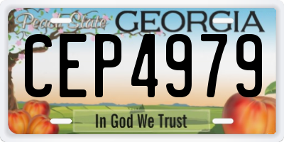 GA license plate CEP4979