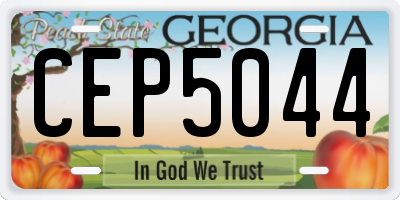 GA license plate CEP5044