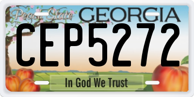 GA license plate CEP5272