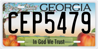 GA license plate CEP5479