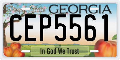 GA license plate CEP5561