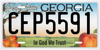 GA license plate CEP5591