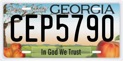 GA license plate CEP5790