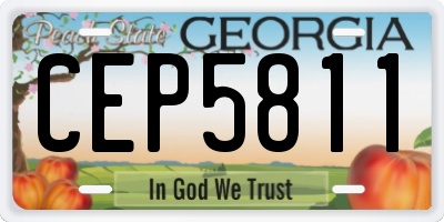 GA license plate CEP5811