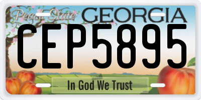 GA license plate CEP5895
