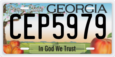 GA license plate CEP5979