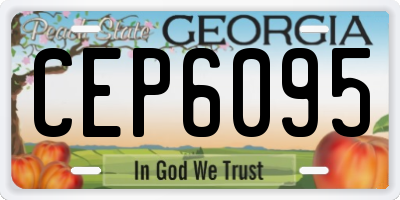 GA license plate CEP6095