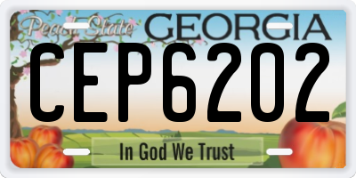 GA license plate CEP6202