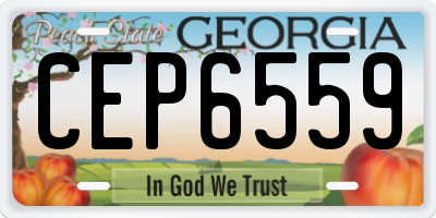 GA license plate CEP6559