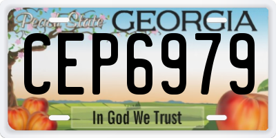 GA license plate CEP6979