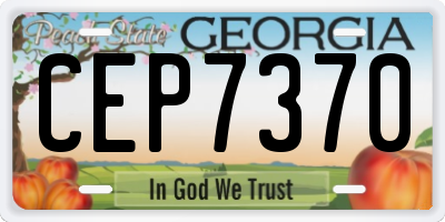 GA license plate CEP7370