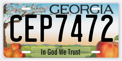 GA license plate CEP7472