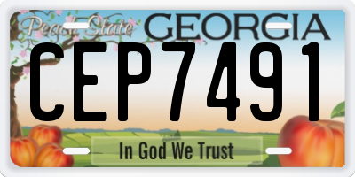 GA license plate CEP7491