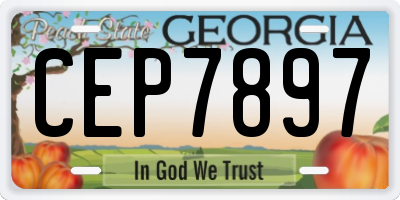 GA license plate CEP7897