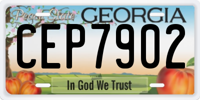 GA license plate CEP7902