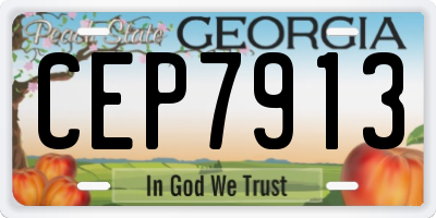 GA license plate CEP7913