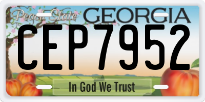 GA license plate CEP7952