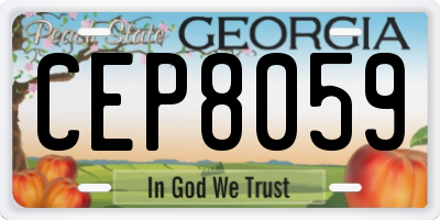 GA license plate CEP8059